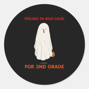 Feeling Faboolous for 2nd Grade Classic Round Sticker