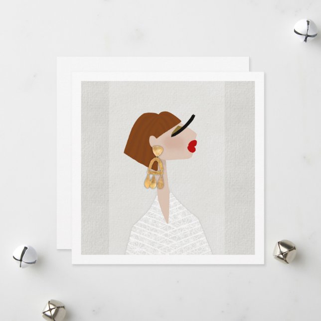 Feeling Fashion Fabulous Holiday Card (Front/Back In Situ)