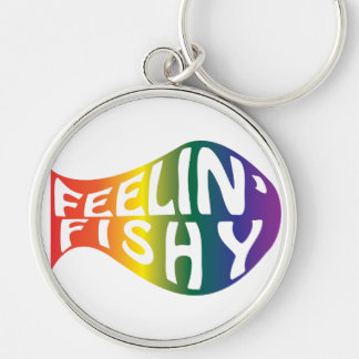 Feeling Fishy Rainbow Logo Keychain