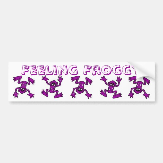 Feeling Froggy Bumper Sticker (Front)