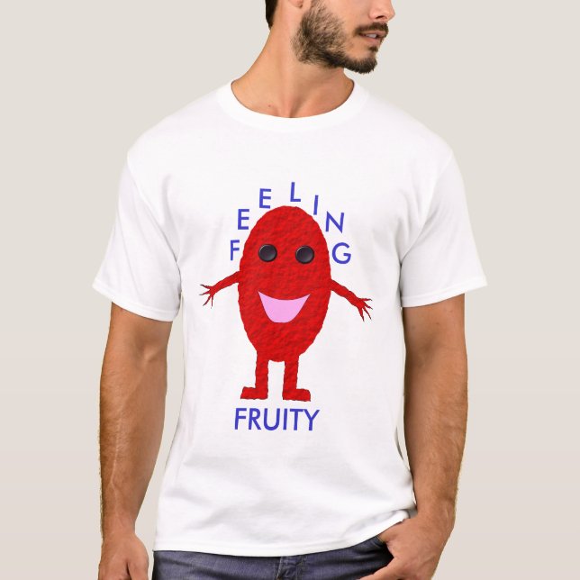 Feeling Fruity Mens Red Grape T Shirt (Front)