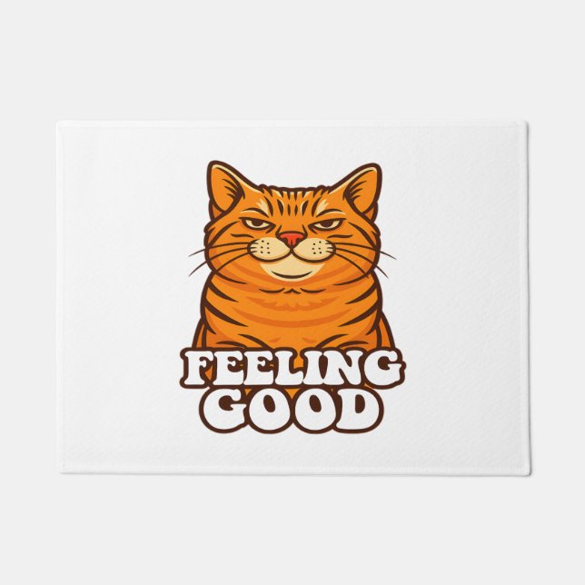 Feeling Good Cool Cat Doormat (Front)