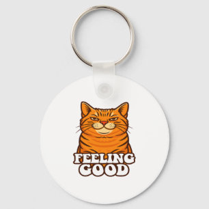 Feeling Good Cool Cat Keychain
