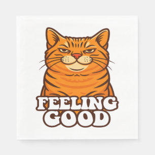 Feeling Good Cool Cat Napkin
