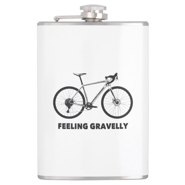 Feeling Gravelly Cycling Hip Flask (Front)