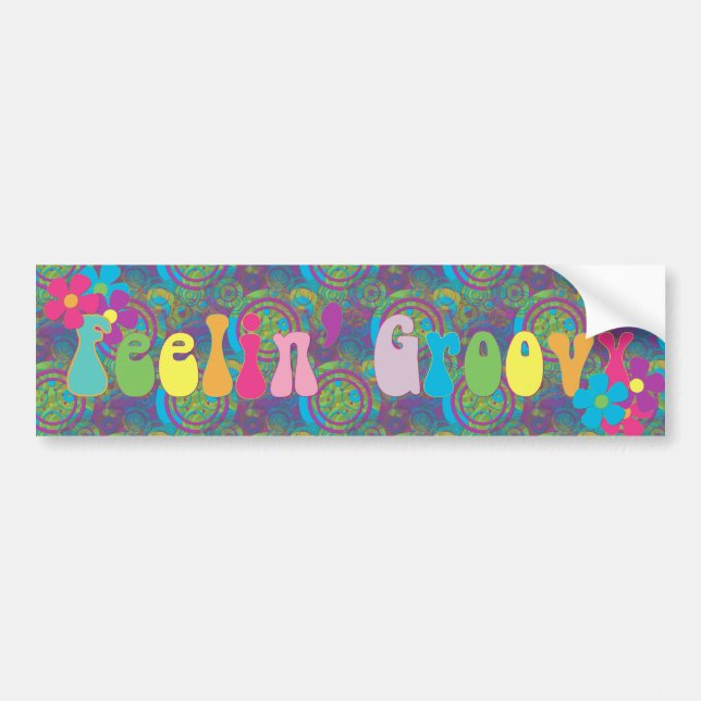 Feeling Groovy Bumper Sticker (Front)