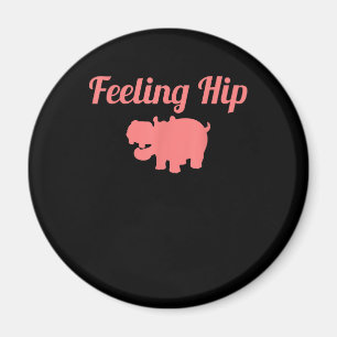 Feeling Hip Hippopotamus Funny Hippo Kid Gifts Magnet