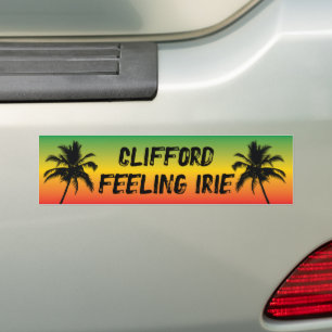 Feeling IRIE Tropical Palm Trees Bumper Sticker