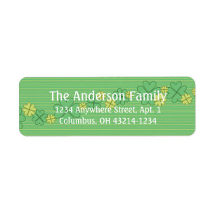 Feeling Irish Shamrocks St. Patrick's Day Label