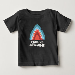 Feeling Jawsome Shark Funny Summer Puns Baby T-Shirt