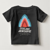 Feeling Jawsome Shark Funny Summer Puns Baby T-Shirt (Back)