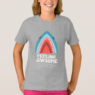 Feeling Jawsome Shark Funny Summer Puns T-Shirt