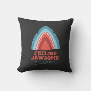 Feeling Jawsome Shark Funny Summer Puns Throw Pill Pillow