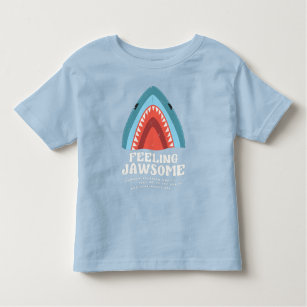 Feeling Jawsome Shark Funny Summer Puns Toddler T-shirt