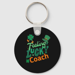 Feeling lucky coach for irish saint patrick's day  keychain