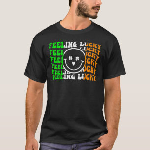 Feeling Lucky Irish Flag Shamrock Leaf St Patrick' T-Shirt