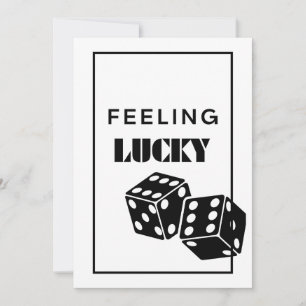 Feeling Lucky, Lucky Girl, Luckiest Girl, Black Holiday Card
