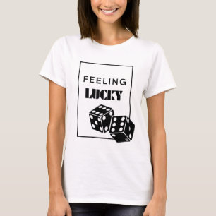 Feeling Lucky, Lucky Girl, Luckiest Girl, Black T-Shirt