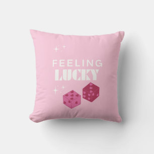 Feeling Lucky, Lucky Girl, Luckiest Girl, Preppy Throw Pillow