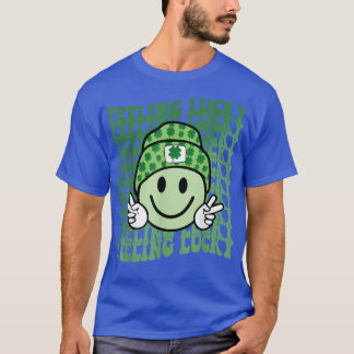 Feeling Lucky Smile Face Shamrock St Patrick's Luc T-Shirt