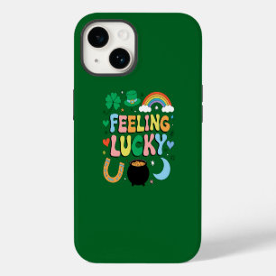 Feeling Lucky St Patricks Day Charm Irish Shamrock iPhone 14 Case