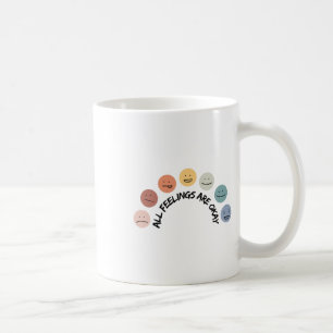 Feeling Okay Emotional Faces Mental Health Awarene Coffee Mug