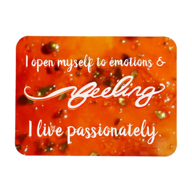 "Feeling" Orange Sacral Chakra Words Magnet (Horizontal)