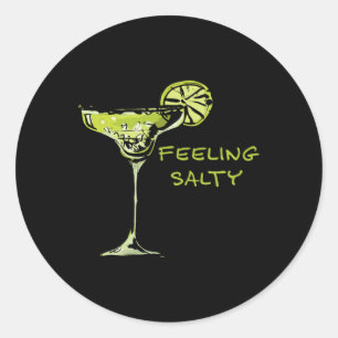 Feeling Salty Cinco De Mayo Margarita Funny Mexico Classic Round Sticker