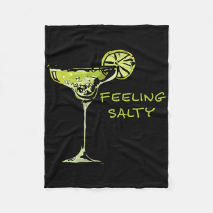 Feeling Salty Cinco De Mayo Margarita Funny Mexico Fleece Blanket