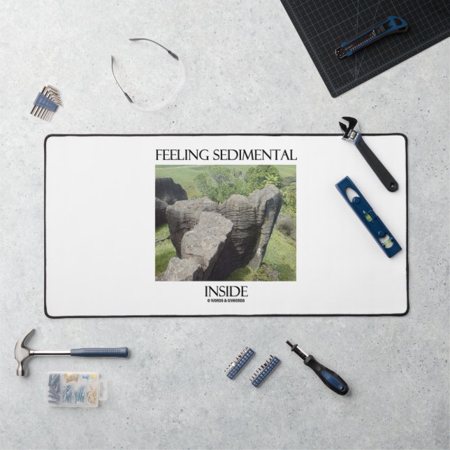 Feeling Sedimental Inside Limestone Geology Humour Desk Mat (Workstation)