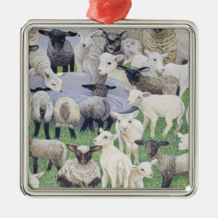 Feeling Sheepish Metal Ornament