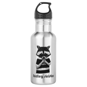 Feeling Sinister Funny Raccoon 532 Ml Water Bottle