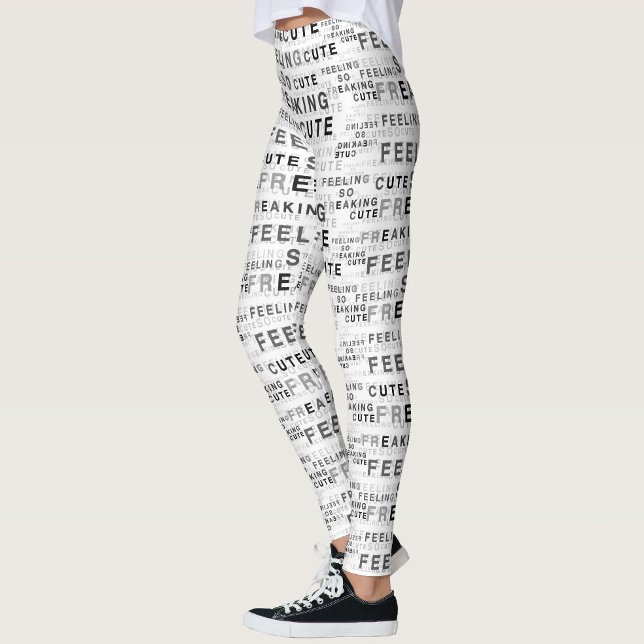 Feeling So Freaking Cute Text Design  Leggings (Creator Uploaded)