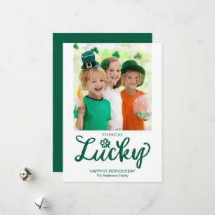 Feeling So Lucky, Modern Photo St. Patrick's Day  Holiday Card