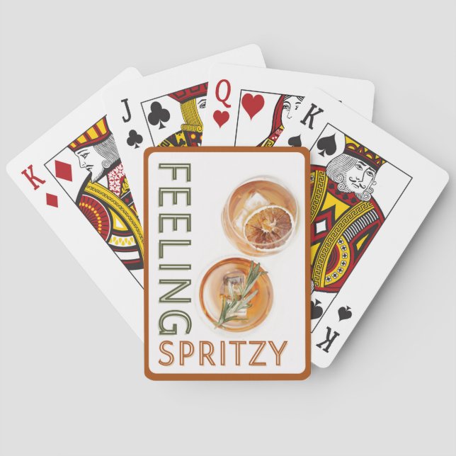 Feeling Spritzy Orange Cocktail Playing Cards (Back)