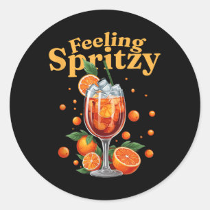 Feeling Spritzy Tail Spritz Summer Drink Party  Classic Round Sticker