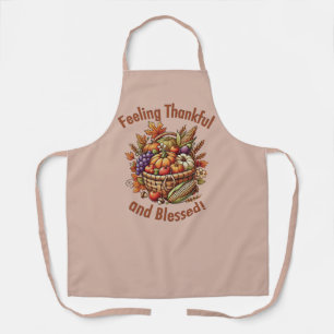 Feeling Thankful and Blessed Cornucopia Apron