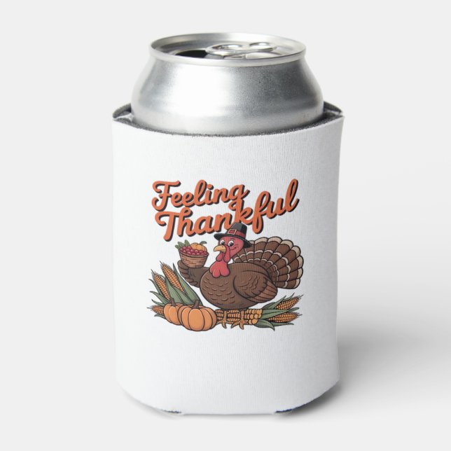 Feeling thankful Classic T-Shirt Can Cooler (Can Front)