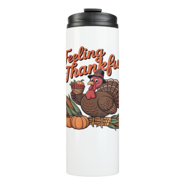 Feeling thankful Classic T-Shirt Thermal Tumbler (Front)