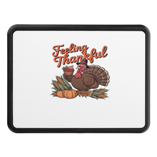 Feeling thankful Classic T-Shirt Trailer Hitch Cover (Front)