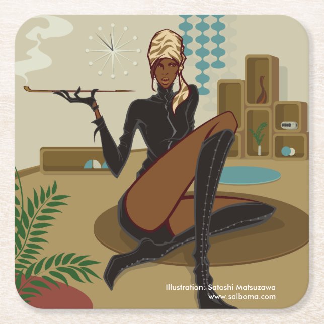 Feeling' the Spirit Square Paper Coaster (Front)