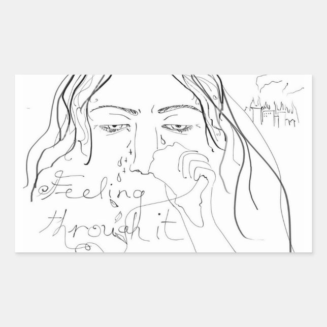 feeling through it sticker (Front)