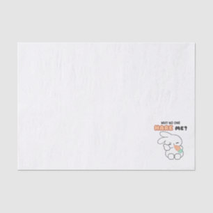 Feeling Un-heard? - Why No One Hare Me? Bunny Pun Tissue Paper
