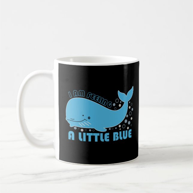 Feeling Whale Blue Coffee Mug (Left)