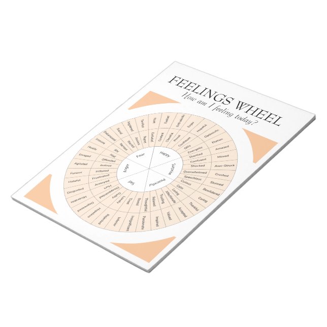 Feeling Wheel DBT Tool emotion Notepad (Angled)