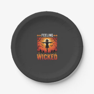 Feeling Wicked Halloween Scarecrow Design_1 Paper Plate