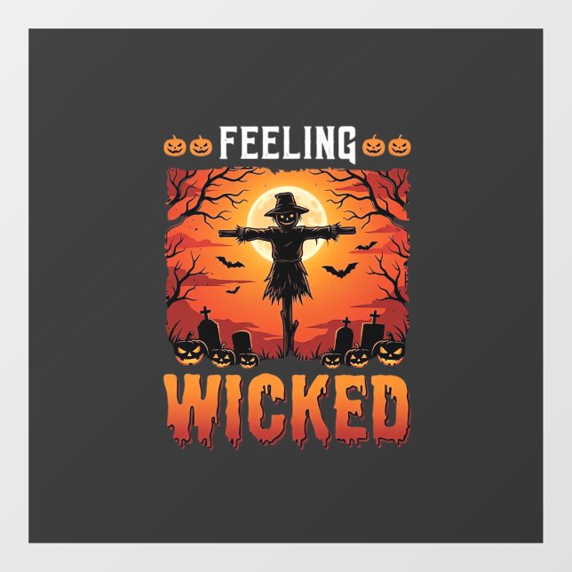 Feeling Wicked Halloween Scarecrow Design_1 Window Cling (Sheet)