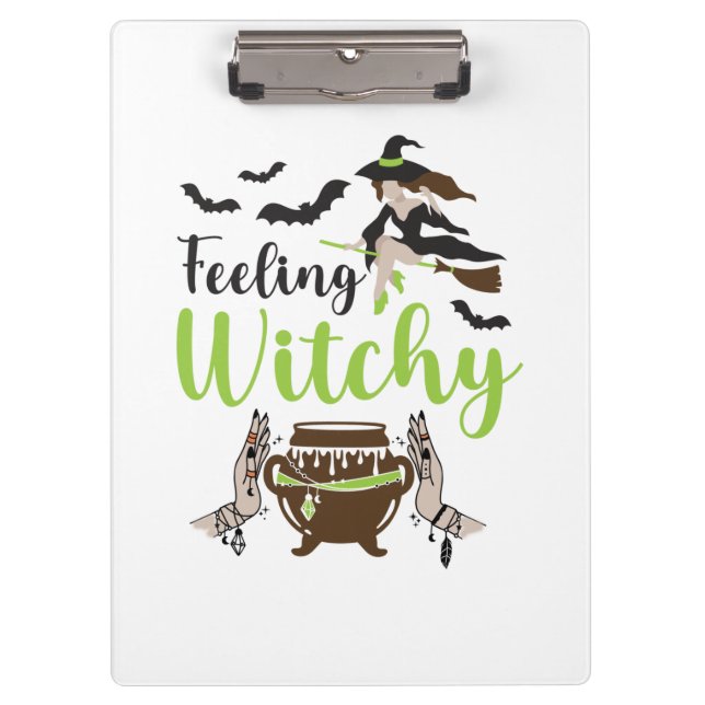 Feeling witchy Magic Halloween Clipboard (Front)