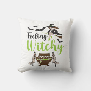 Feeling witchy Magic Halloween Throw Pillow