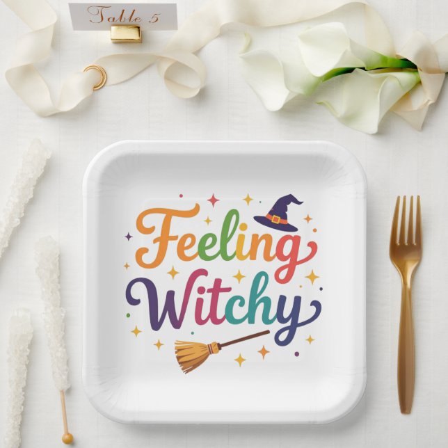 Feeling Witchy Paper Plate (Wedding)